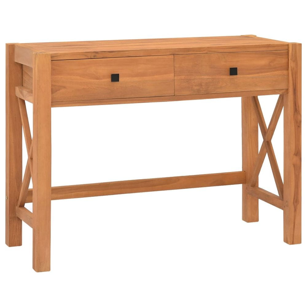 Vidaxl Stôl s 2 zásuvkami 100x40x75 cm recyklované tíkové drevo